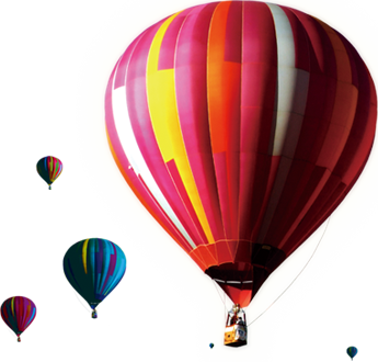 A Hot Air Balloon Taking Flight Through The Sky, Showcasing Beautiful Colors.